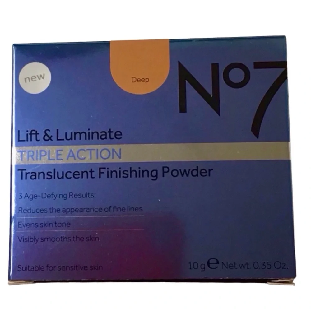 No. 7 Lift & Luminate Triple Action Translucent Finishing Powder, (Deep) (NWT)